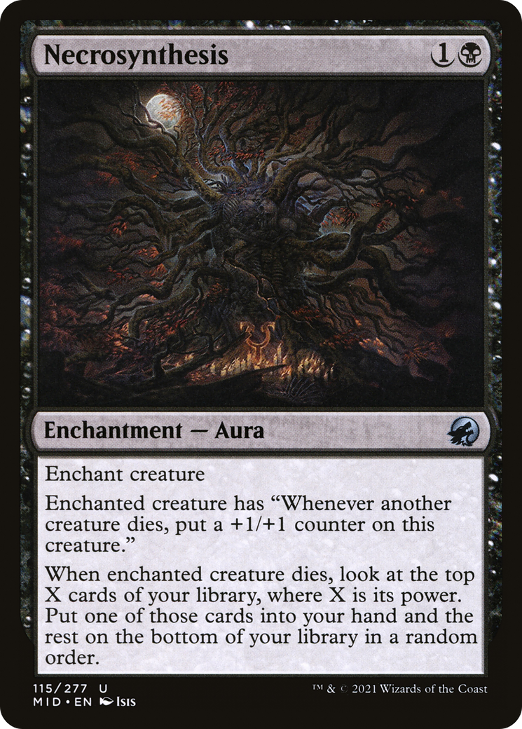 Image of Necrosynthesis (MID-115) - Innistrad: Midnight Hunt Foil
