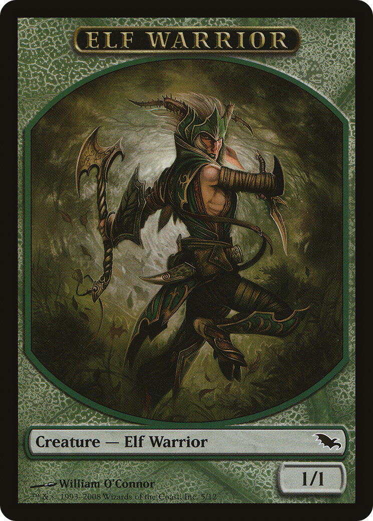 Image of Elf Warrior Token (5) (SHM-005) - Shadowmoor Tokens