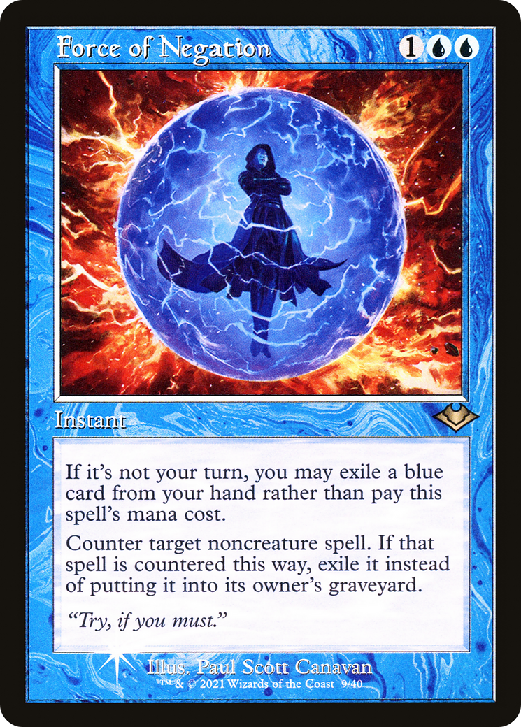 Image of Force of Negation (Retro Frame) (MH1-009) - Modern Horizons 1 Timeshifts Foil