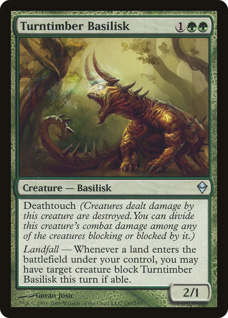 Image of Turntimber Basilisk (ZEN-190) - Zendikar Foil