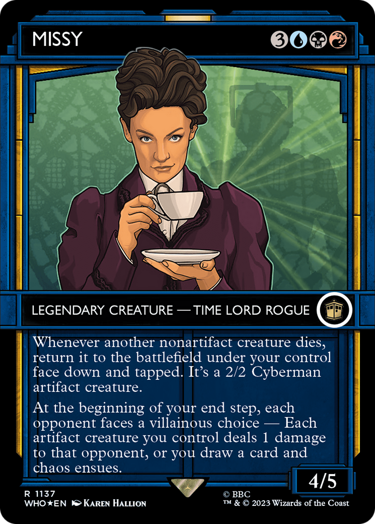Image of Missy (Showcase) (Surge Foil) (WHO-1137) - Doctor Who: (Showcase) (Borderless) Foil