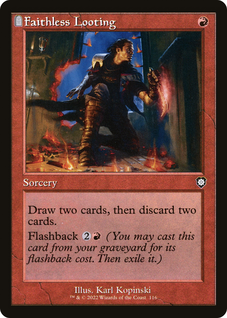 Image of Faithless Looting (Retro Frame) (BRC-116) - The Brothers' War Commander: (tombstone)
