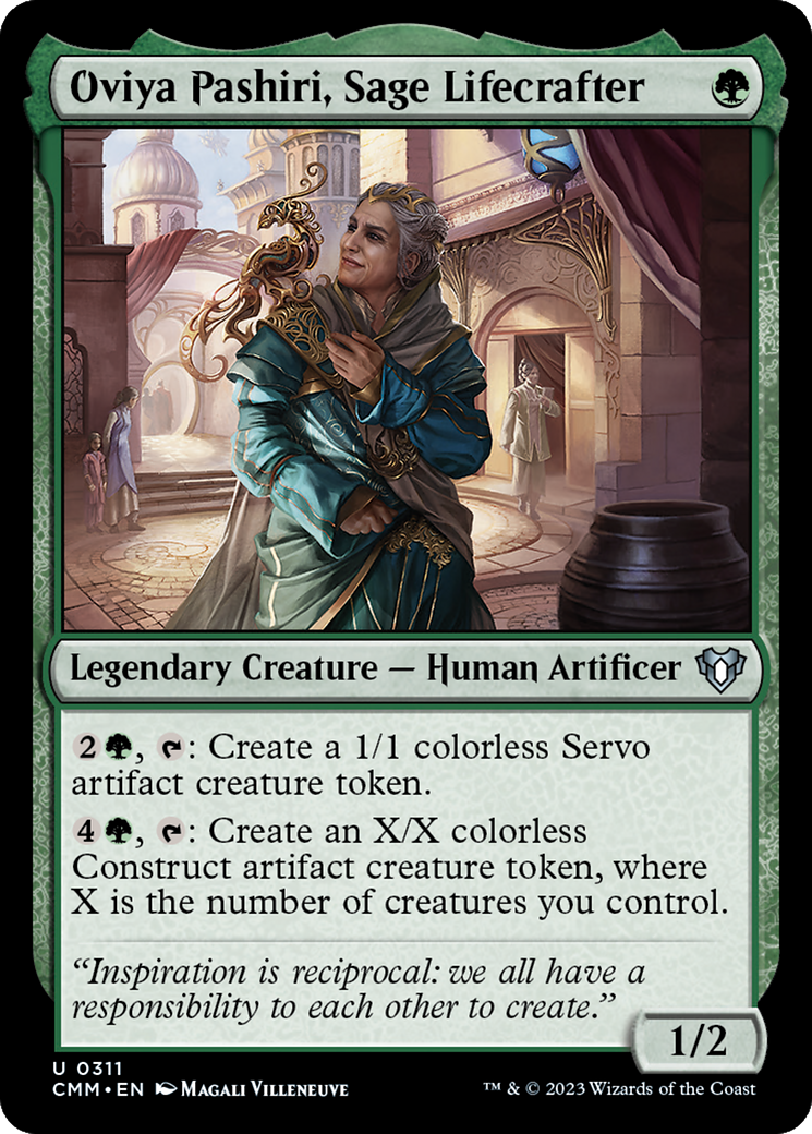 Image of Oviya Pashiri, Sage Lifecrafter (CMM-311) - Commander Masters Foil