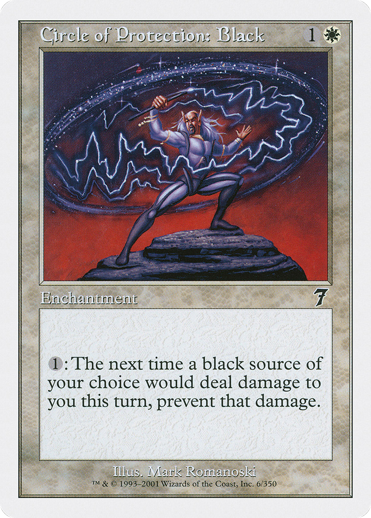 Image of Circle of Protection: Black (7ED-006) - 7th Edition Foil