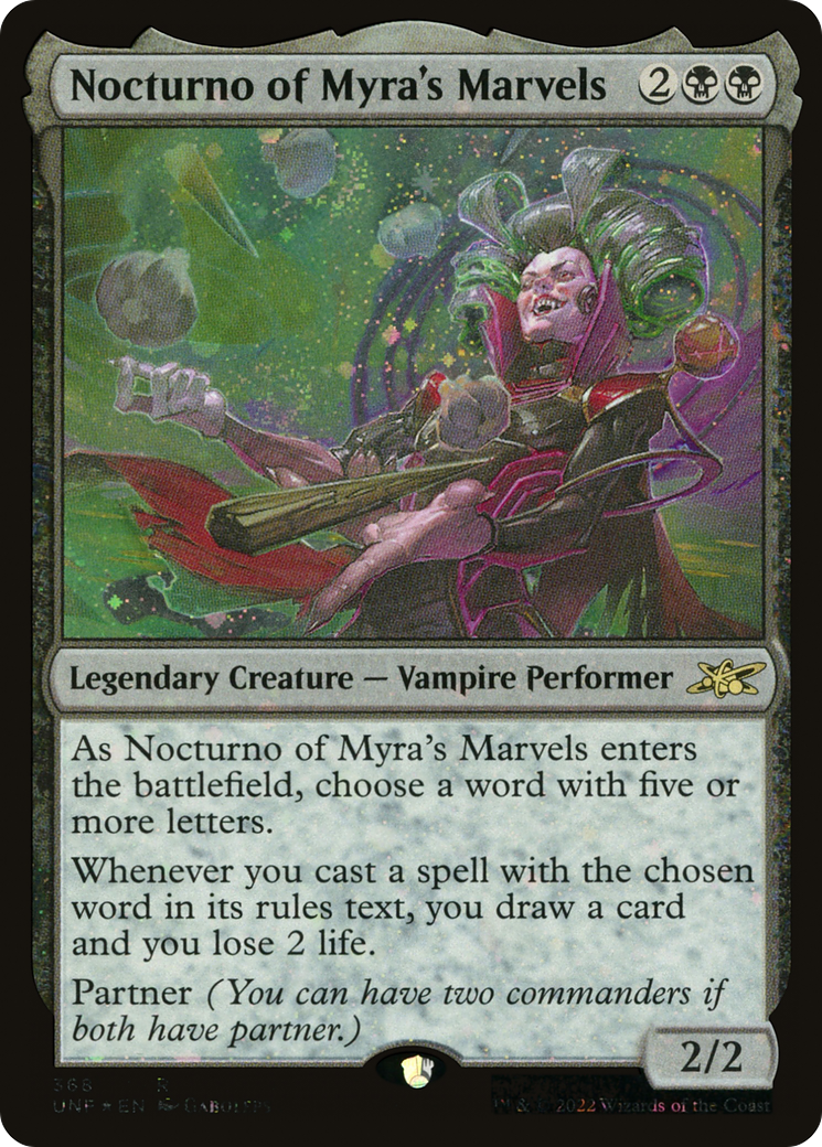 Image of Nocturno of Myra's Marvels (Galaxy Foil) (UNF-368) - Unfinity Foil