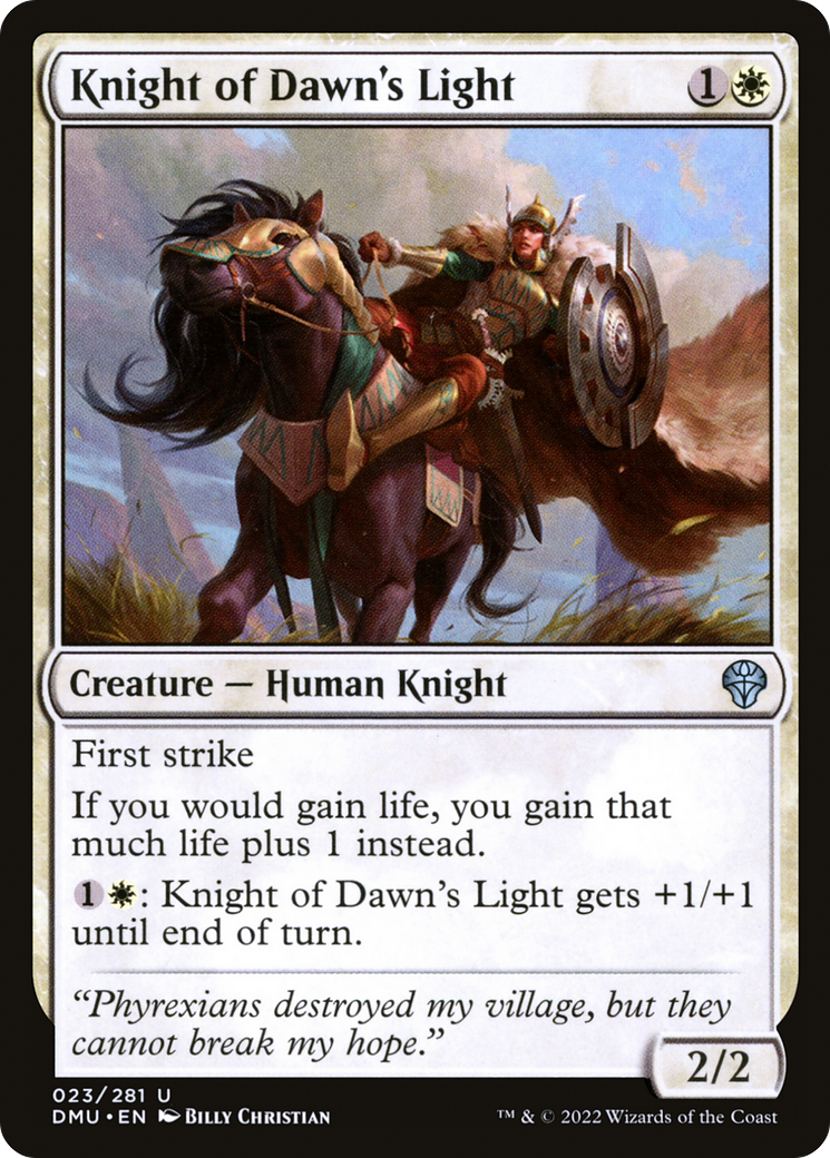 Image of Knight of Dawn's Light (DMU-023) - Dominaria United Foil