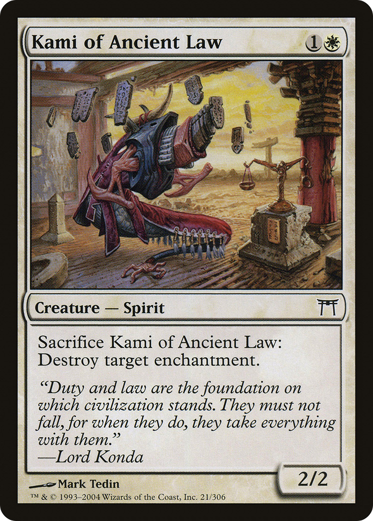 Image of Kami of Ancient Law (CHK-021) - Champions of Kamigawa