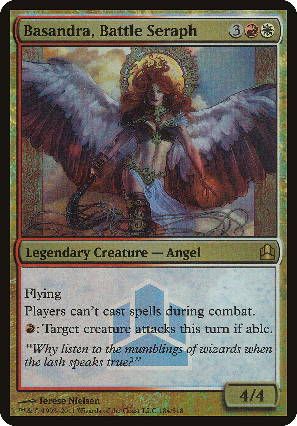 Image of Basandra, Battle Seraph (Commander Launch Promo) (OVER-184) - Commander 2011 Launch Party Foil