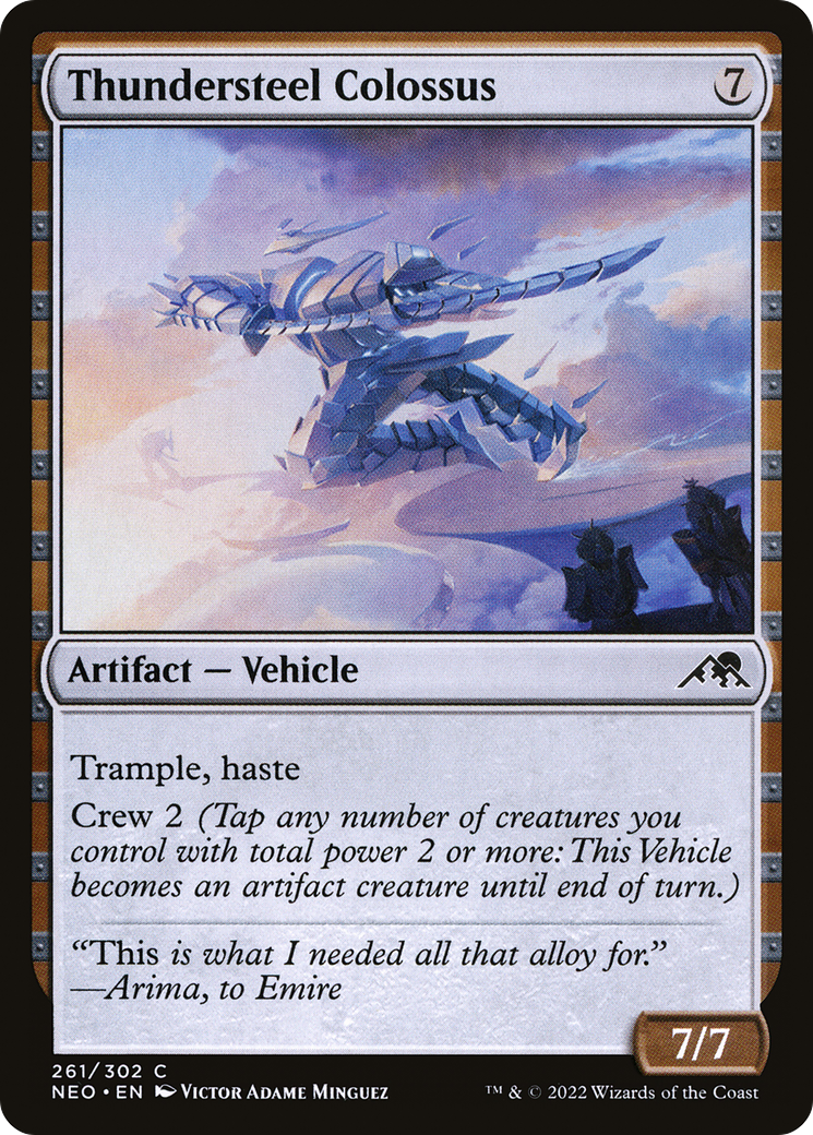 Image of Thundersteel Colossus (NEO-261) - Kamigawa: Neon Dynasty Foil