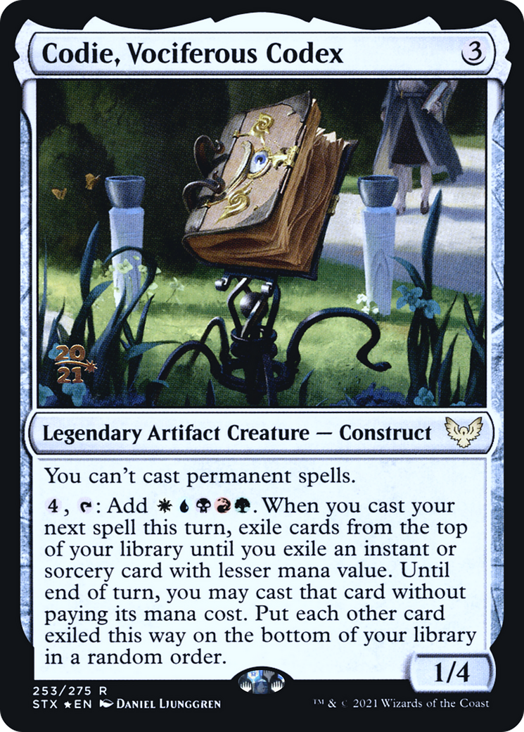 Image of Codie, Vociferous Codex (PRE-253S) - Strixhaven: School of Mages Promos Foil