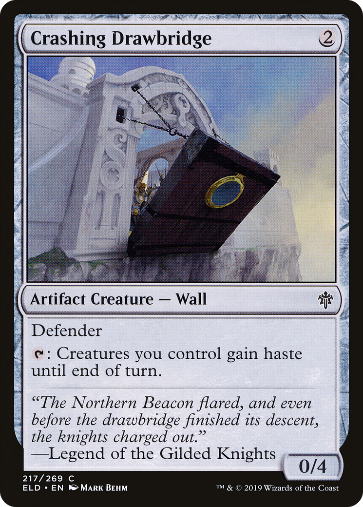 Image of Crashing Drawbridge (ELD-217) - Throne of Eldraine Foil