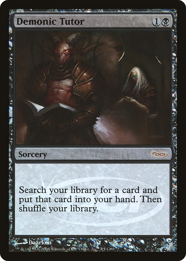 Image of Demonic Tutor (JDG-003) - Judge Gift Cards 2008 Foil