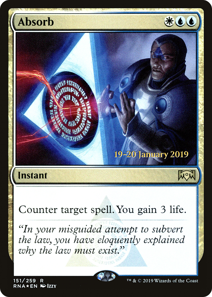 Image of Absorb (PRE-151S) - Ravnica Allegiance Promos Foil