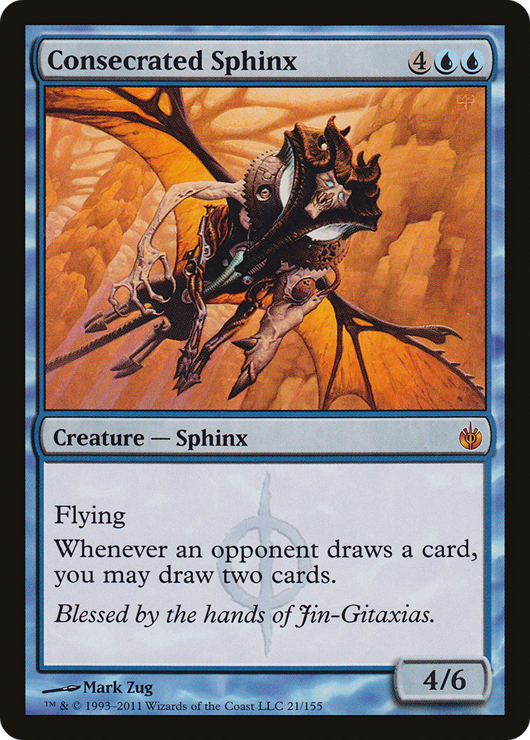 Image of Consecrated Sphinx (MBS-021) - Mirrodin Besieged Foil