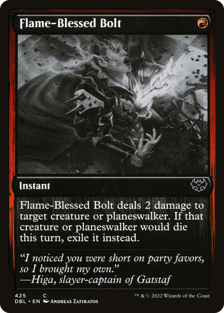 Image of Flame-Blessed Bolt (DBL-425) - Innistrad: Double Feature Foil