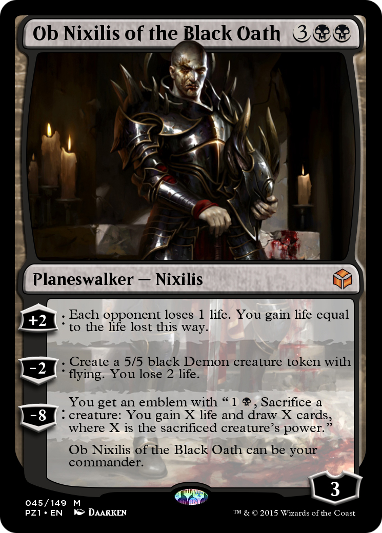 Image of Ob Nixilis of the Black Oath (PZ1-045) - Legendary Cube Prize Pack
