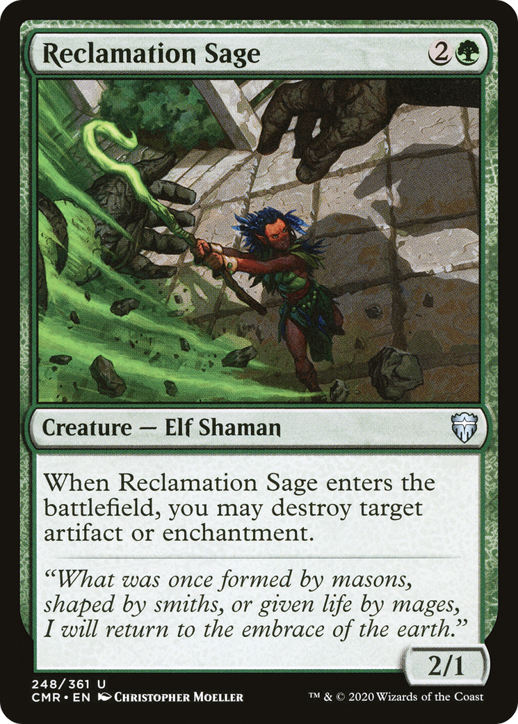 Image of Reclamation Sage (248) (CMR-248) - Commander Legends Foil