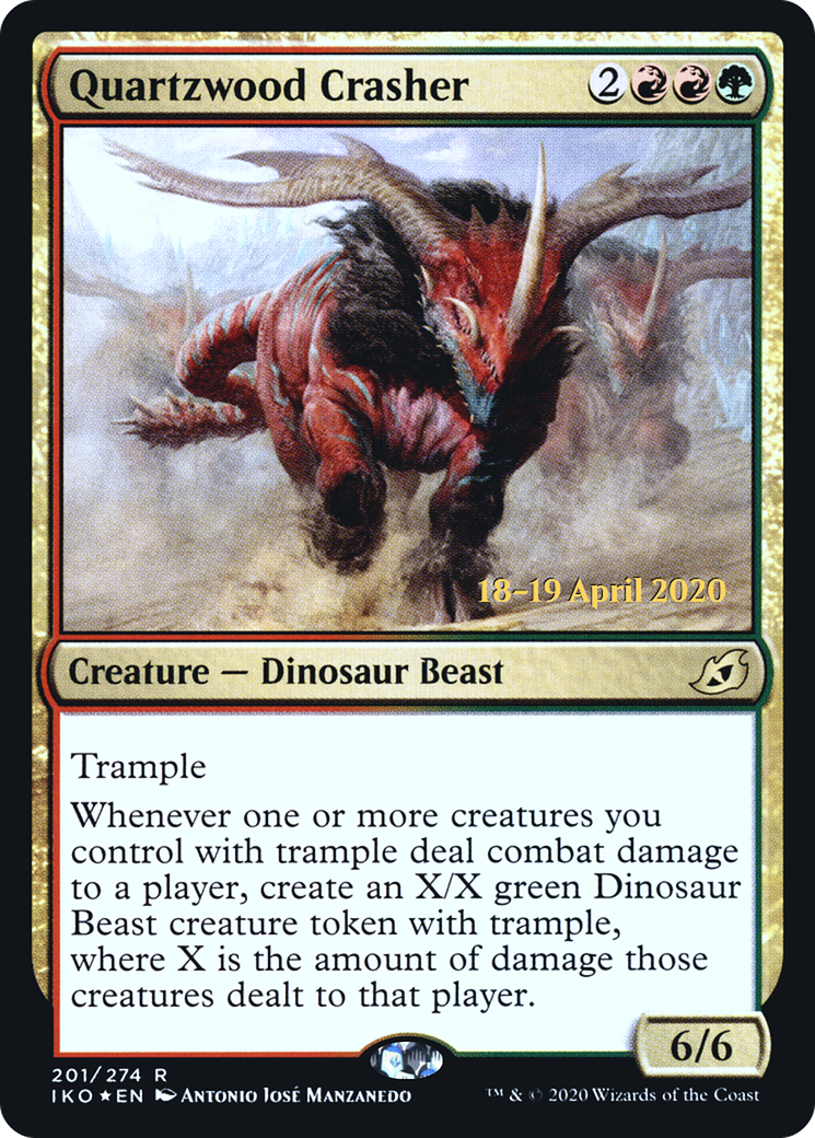 Image of Quartzwood Crasher (PRE-201S) - Ikoria: Lair of Behemoths Promos Foil
