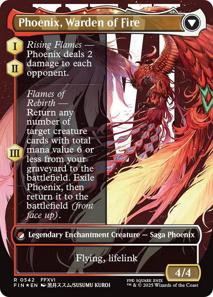 Image of Joshua, Phoenix's Dominant (Borderless) (Surge Foil) (FIN-542) - FINAL FANTASY: (enchantment) (Borderless) Foil