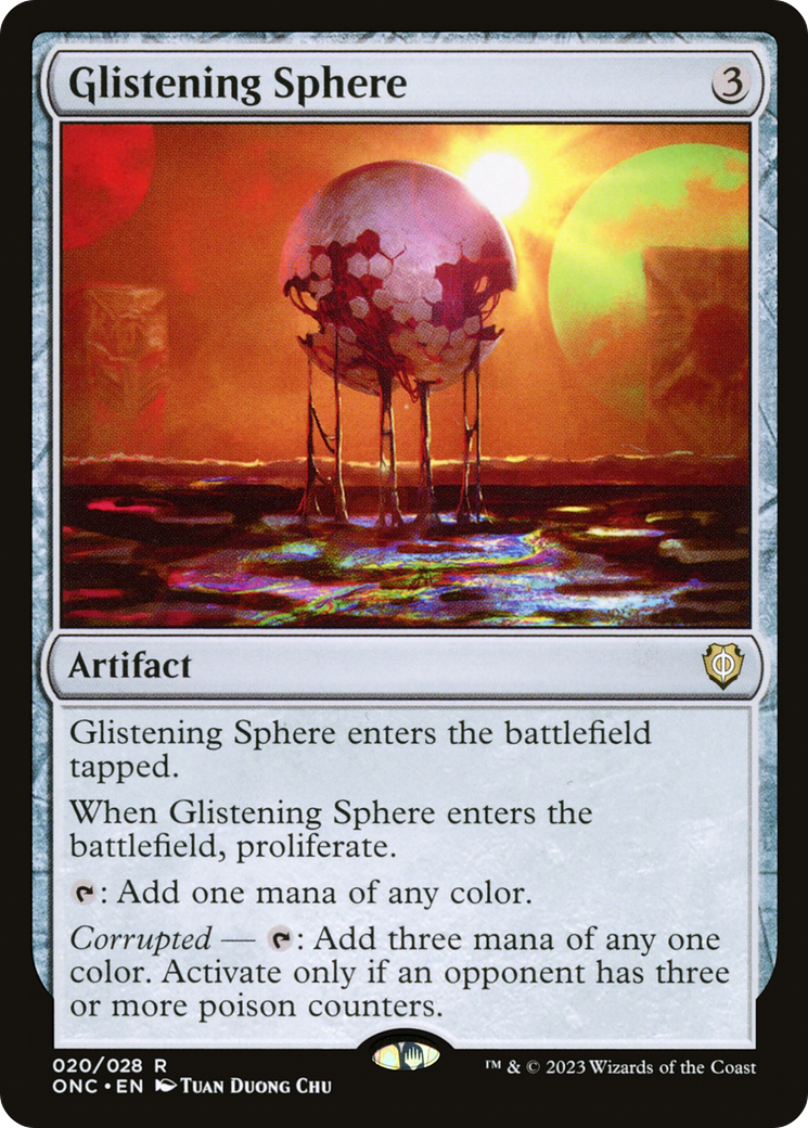 Image of Glistening Sphere (ONC-020) - Phyrexia: All Will Be One Commander