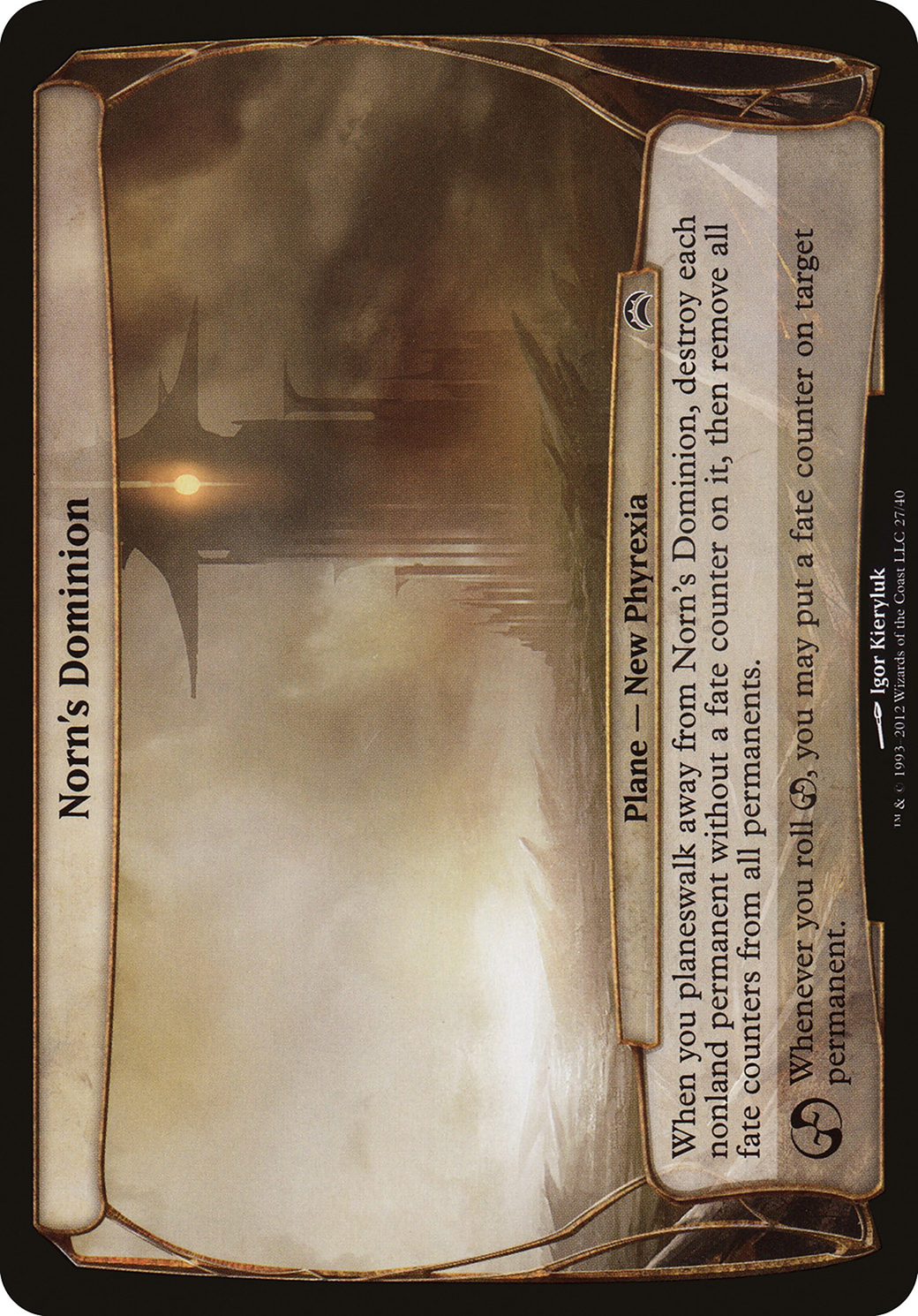 Image of Norn's Dominion (Planechase 2012) (OVER-027) - Planechase 2012 Planes Foil