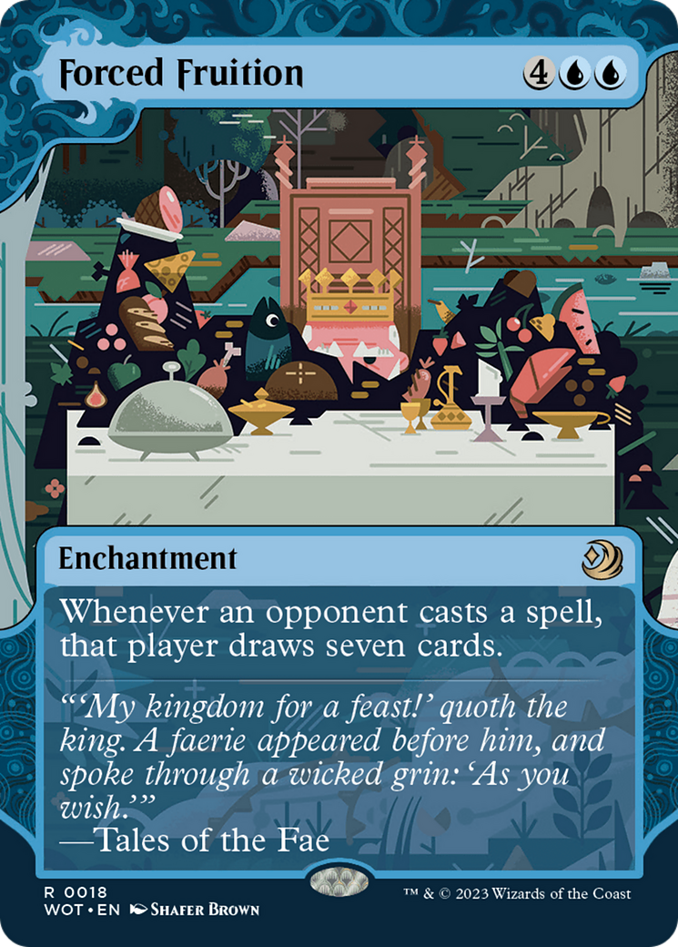 Image of Forced Fruition (WOT-018) - Wilds of Eldraine: Enchanting Tales: (Showcase) (Borderless) Foil