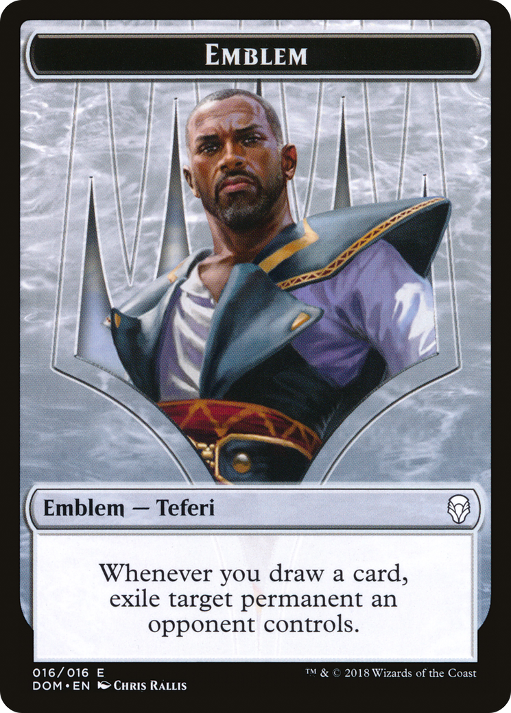Image of Emblem - Teferi, Hero of Dominaria (DOM-016) - Dominaria Tokens