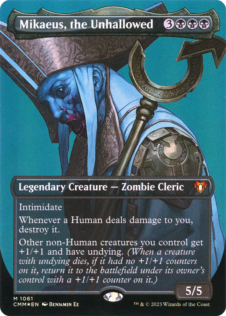 Image of Mikaeus, the Unhallowed (Textured Foil) (CMM-1061) - Commander Masters (Borderless) Foil