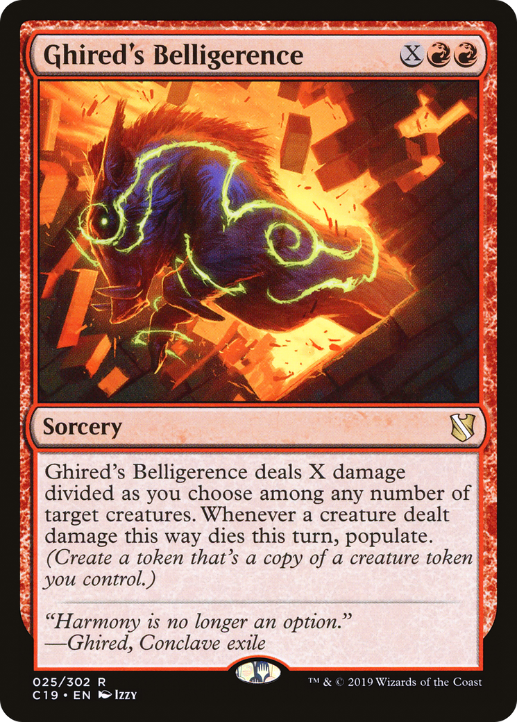 Image of Ghired's Belligerence (C19-025) - Commander 2019
