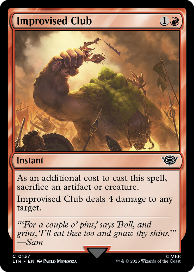 Image of Improvised Club (LTR-137) - The Lord of the Rings: Tales of Middle-earth Foil