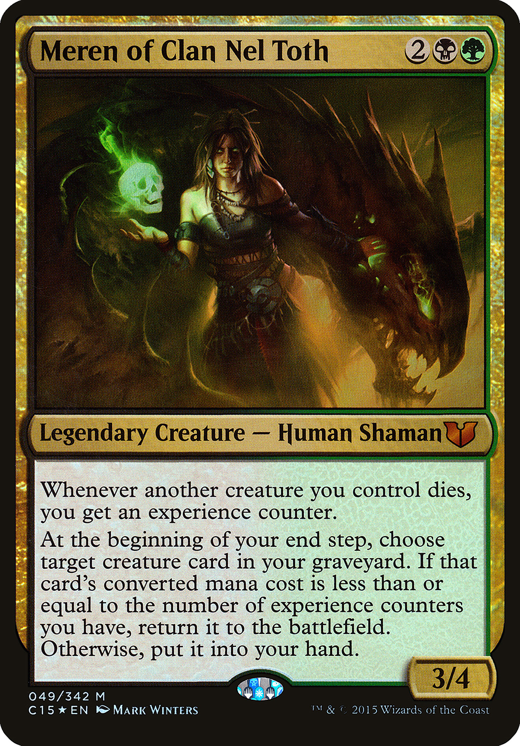 Image of Meren of Clan Nel Toth (Commander 2015) (OVER-049) - Commander 2015 Oversized Foil