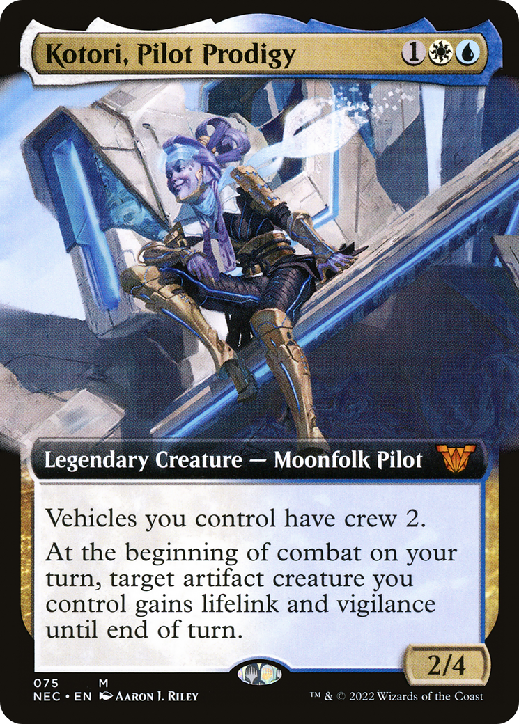 Image of Kotori, Pilot Prodigy (Extended Art) (NEC-075) - Neon Dynasty Commander: (Extended Art)