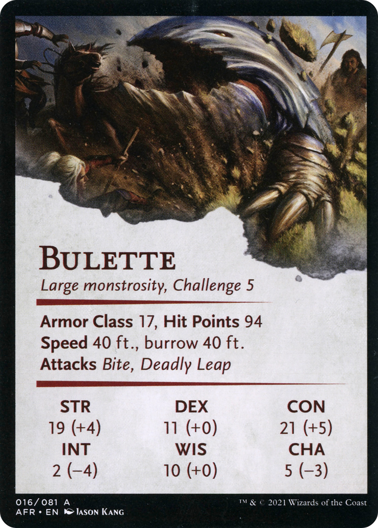 Image of Bulette // Bulette (AAFR-016) - Adventures in the Forgotten Realms Art Series (Borderless) Foil