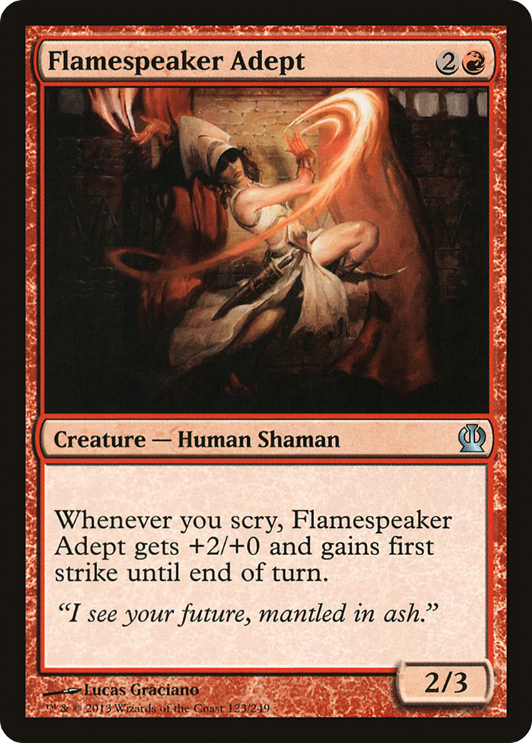 Image of Flamespeaker Adept (THS-123) - Theros Foil