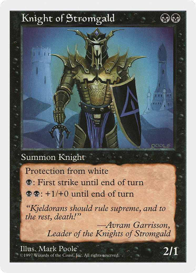 Image of Knight of Stromgald (5ED-) - Fifth Edition