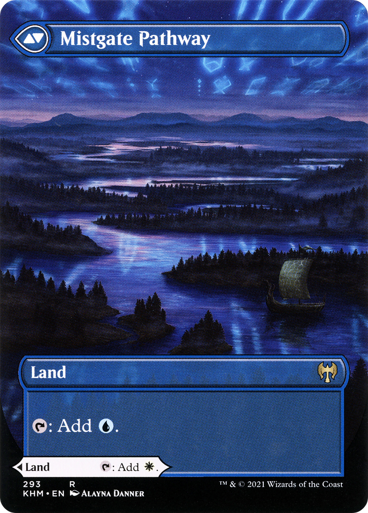 Image of Hengegate Pathway (Borderless) (KHM-293) - Kaldheim: (Showcase) (Borderless) Foil