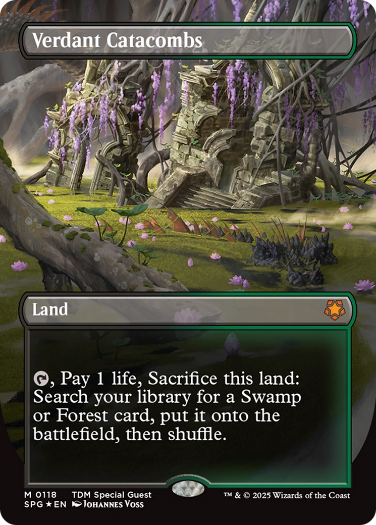 Image of Verdant Catacombs (Borderless) (Dragonscale Foil) (SPG-118) - Special Guests (Borderless) Foil