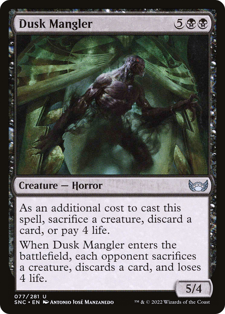 Image of Dusk Mangler (SNC-077) - Streets of New Capenna Foil