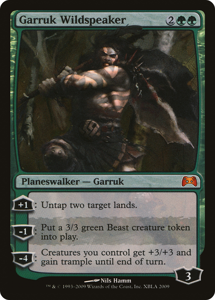 Image of Garruk Wildspeaker (MEDIA-XBLA 2009) - Duels of the Planeswalkers 2009 Promos Foil