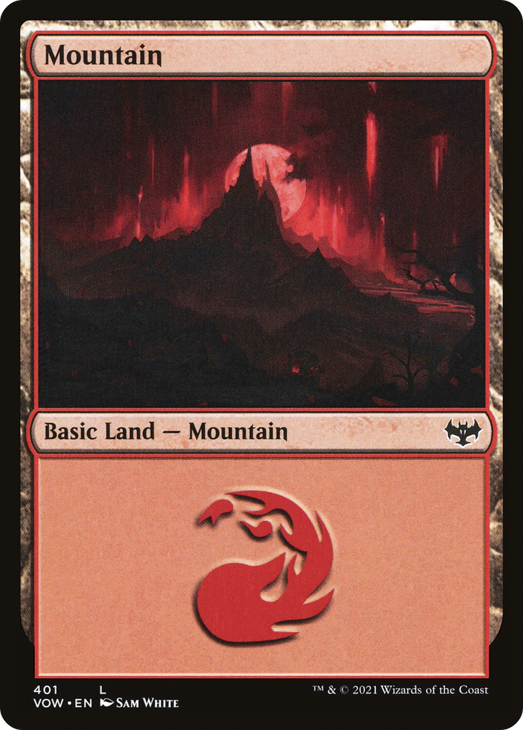 Image of Mountain (401) (VOW-401) - Innistrad: Crimson Vow Foil