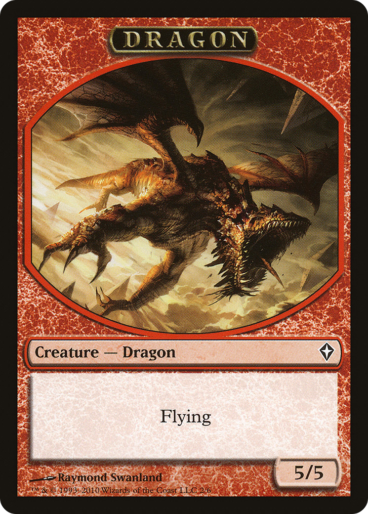 Image of Dragon Token (WWK-002) - Worldwake Tokens
