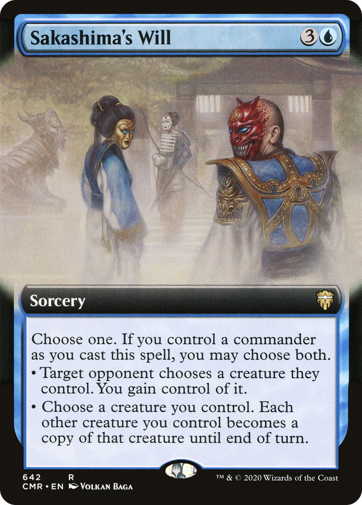 Image of Sakashima's Will (Extended Art) (CMR-642) - Commander Legends: (Extended Art) Foil