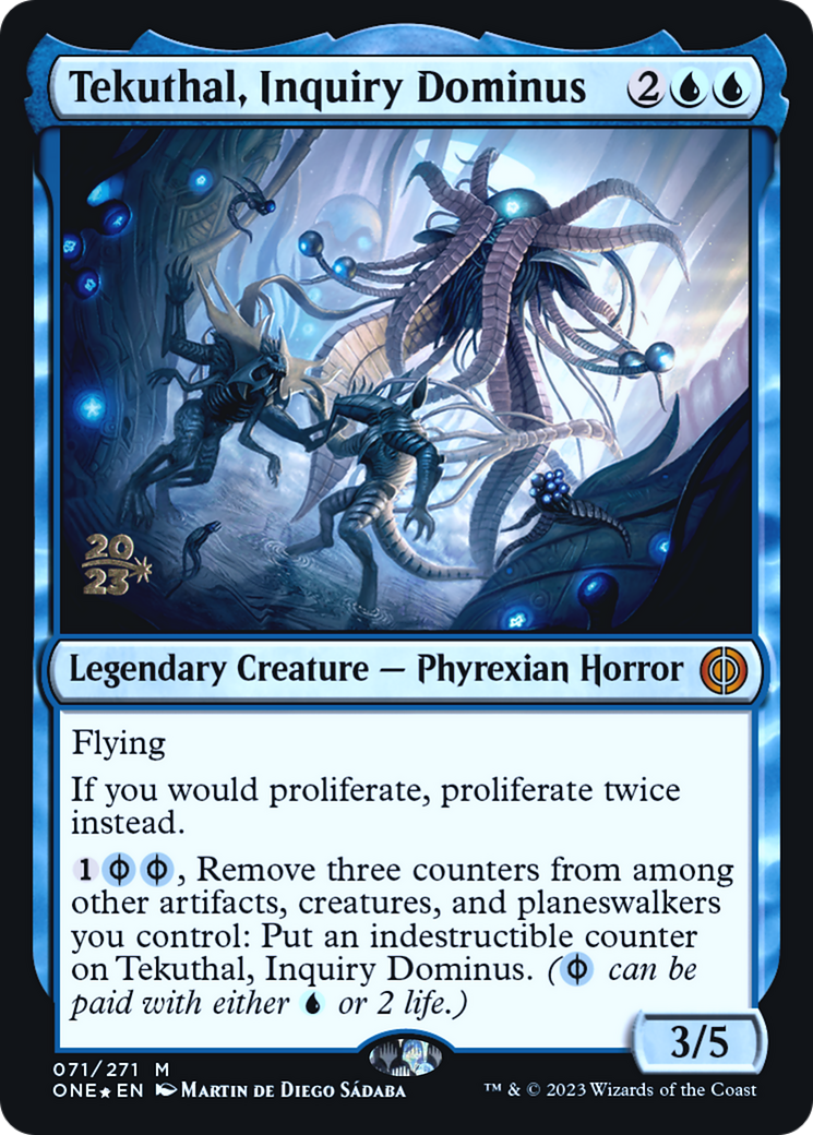 Image of Tekuthal, Inquiry Dominus (PRE-071) - Phyrexia: All Will Be One Promos Foil