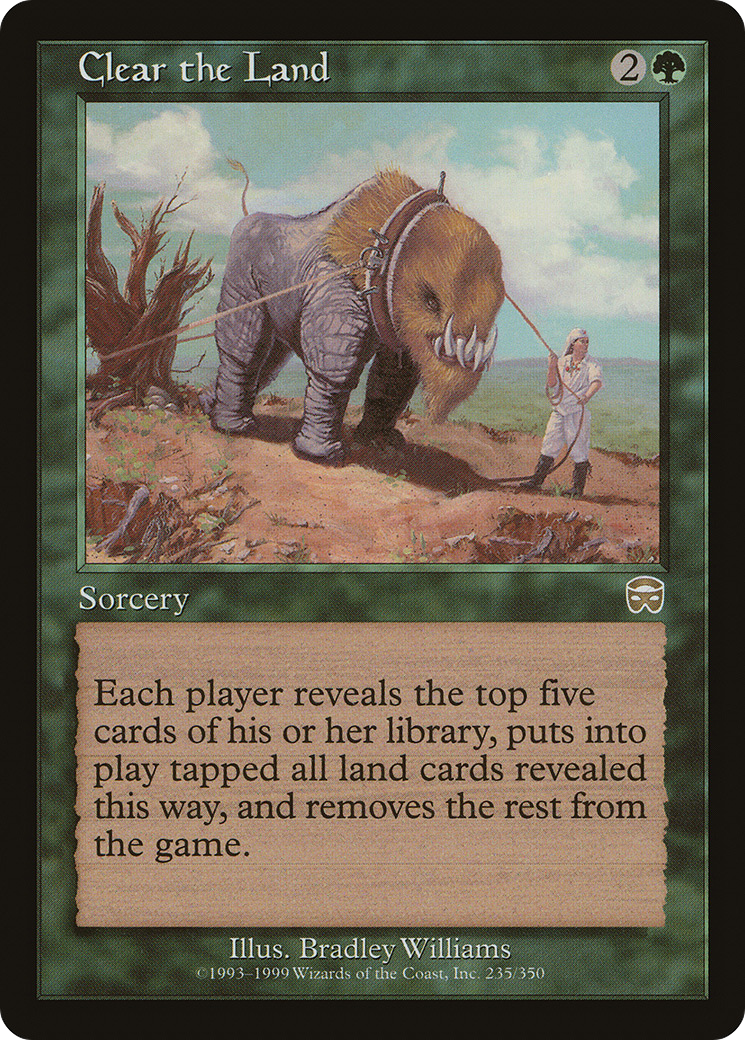 Image of Clear the Land (MMQ-235) - Mercadian Masques Foil