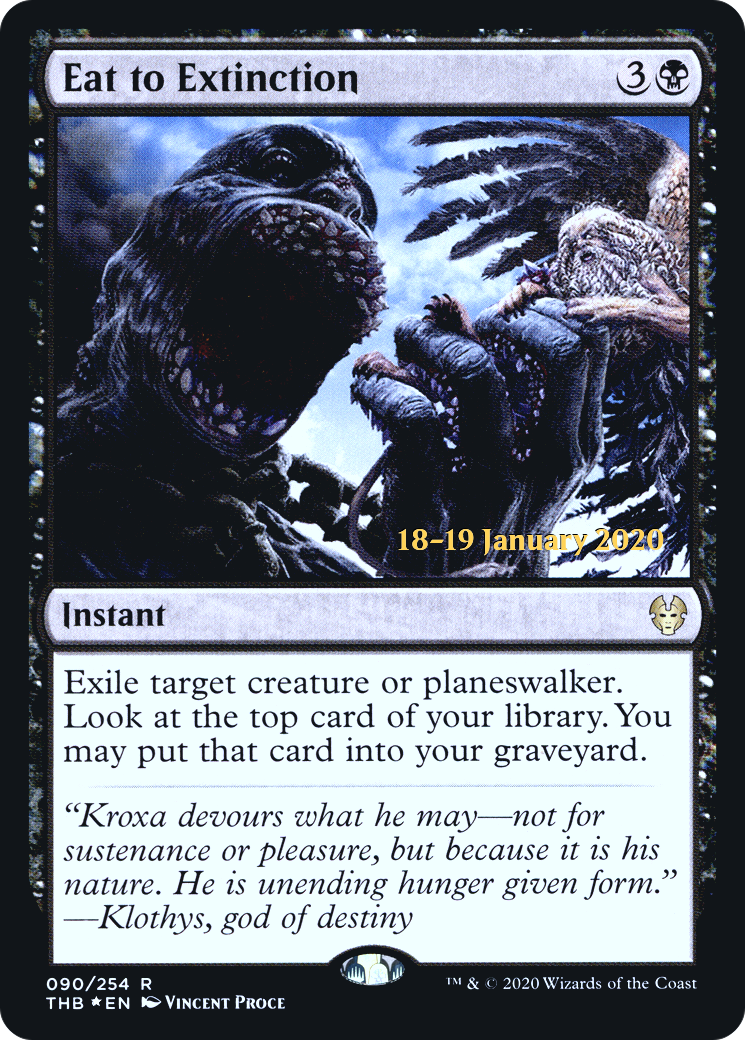Image of Eat to Extinction (PRE-90S) - Theros Beyond Death Promos Foil