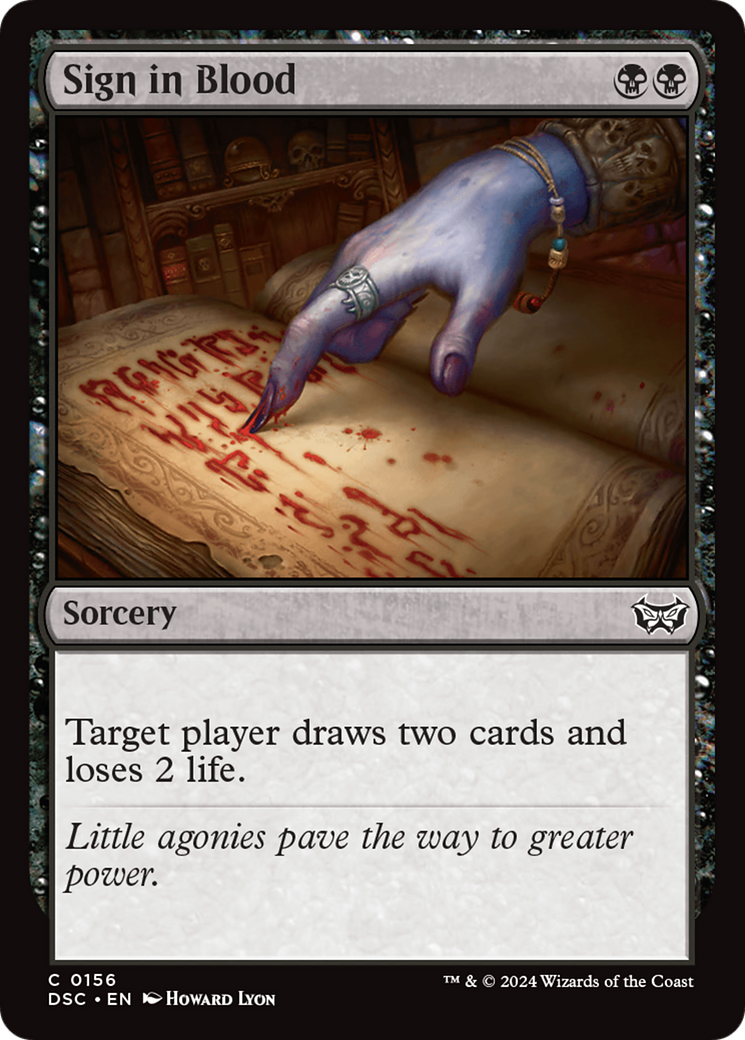 Image of Sign in Blood (DSC-156) - Duskmourn: House of Horror Commander