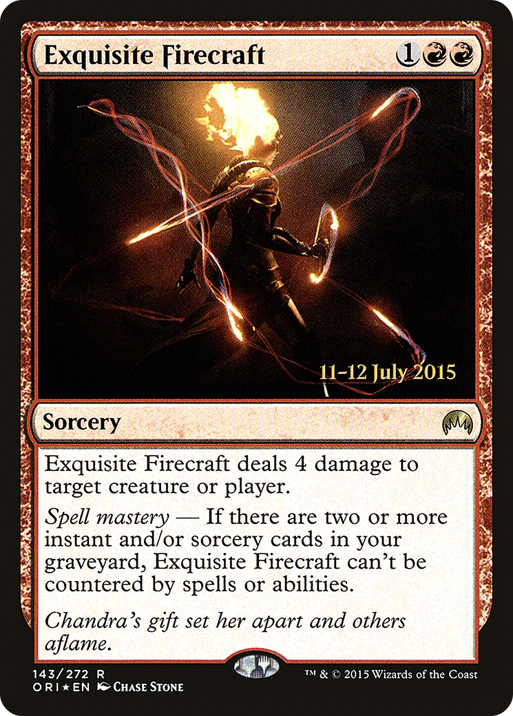 Image of Exquisite Firecraft (PRE-143S) - Magic Origins Promos Foil