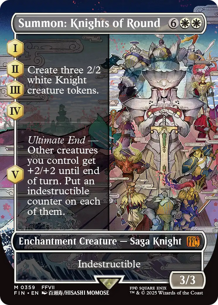 Image of Summon: Knights of Round (Borderless) (FIN-359) - FINAL FANTASY: (enchantment) (Borderless)