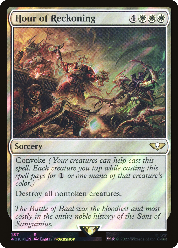 Image of Hour of Reckoning (Surge Foil) (40K-187) - Warhammer 40,000 Commander Foil