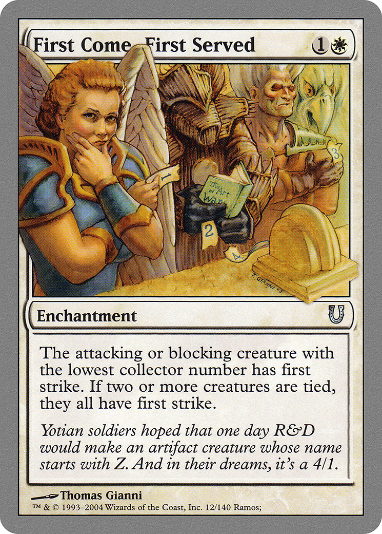 Image of First Come, First Served (UNH-012) - Unhinged